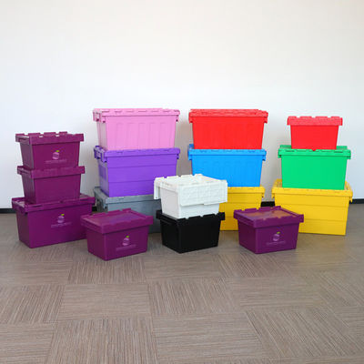 Inclined Insert Plastic Stackable Storage Bins Lid for Supermarket Food Cold Chain Turnover Box