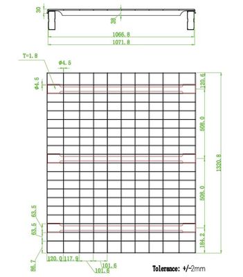 5.0mm Steel Wire Mesh Decking Galvanized / Powder Coated For Durability