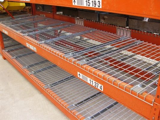 Steel Wire Mesh Decks Pallet Rack Galvanized / Powder Coating For Pallet And Box