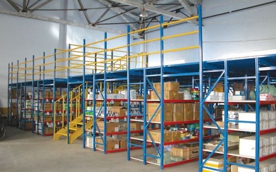 Warehouse Steel Mezzanine Rack Compound Structural for High Levels Storage