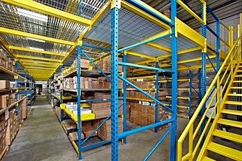 Steel Mezzanine Racking System Multi Tier Warehouse Storage Pallet Rack
