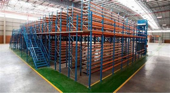 Outdoor Mezzanine Storage Rack Attic Loft Mezzanine Floor Racking For Contractor