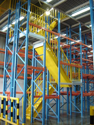 Custom Steel Structure Mezzanine Floor Platform For Industrial Warehouse Storage