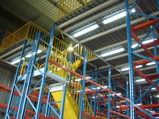 Custom Steel Structure Mezzanine Floor Platform For Industrial Warehouse Storage