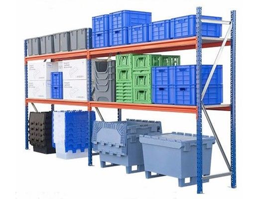 Light Duty Longspan Shelving 4 Layers Steel Metal Storage Rack Shelf For Warehouse