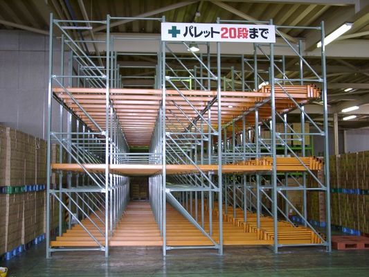 Customized Push Back Warehouse Racking , Industrial Pushback Racking