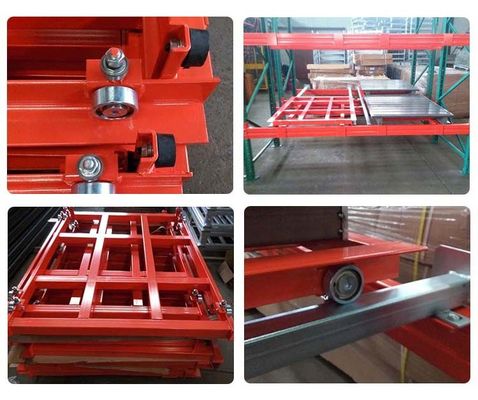 Adjustable Heavy Duty Push Back Pallet Racking System FEM Standard