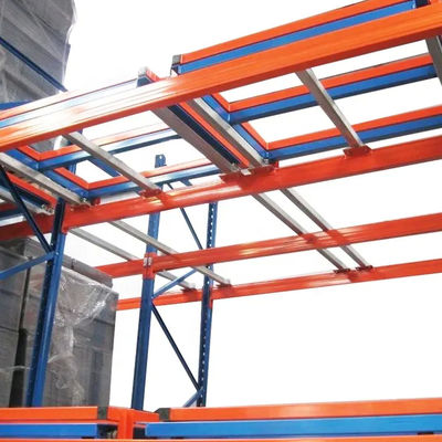 Warehouse Storage Push Back Pallet Racking System Heavy Duty High Density