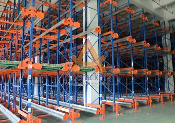 High Density Automated Warehouse Storage Systems Q235B Steel Radio Shuttle Pallet Racking