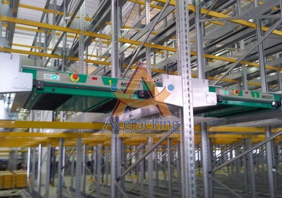 High Density Automated Warehouse Storage Systems Q235B Steel Radio Shuttle Pallet Racking