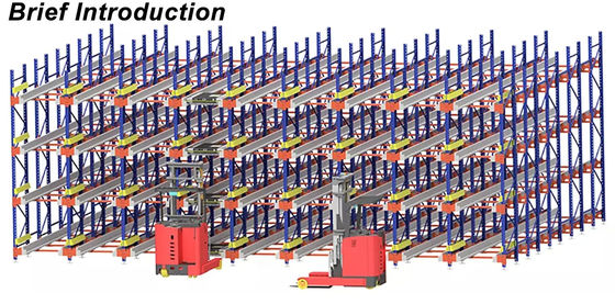 Warehouse Automated Radio Shuttle Racking System 500kg/Layer-2000kg/layer Customized Size