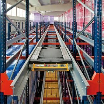 Warehouse Economic Space Saving Radio Shuttle Pallet Racking System For Warehouse