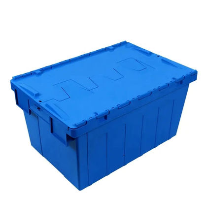 Logistic Warehouse Storage Containers Stackable Plastic Crates  With Lids