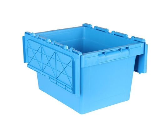 Rectangle Stackable Collapsible Plastic Moving Boxes Plastic Moving Crates With Lid