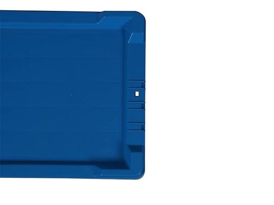 Foldable Stackable Nestable Plastic Bins Heavy Duty Plastic Storage Tote Box With Hinged Lid