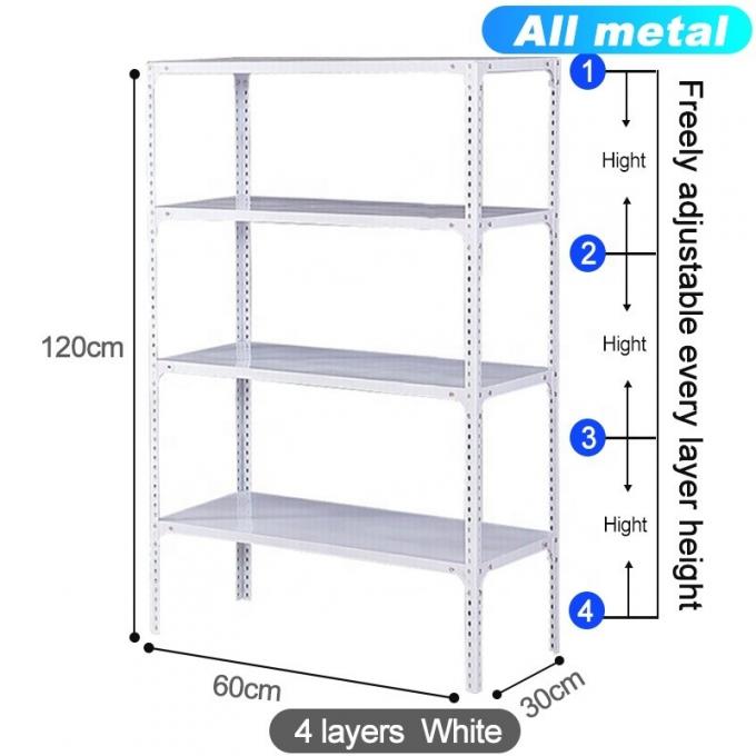 Sistema de estantes de estantes de trabalho leve com painel de aço e ângulo de ranhuras 0